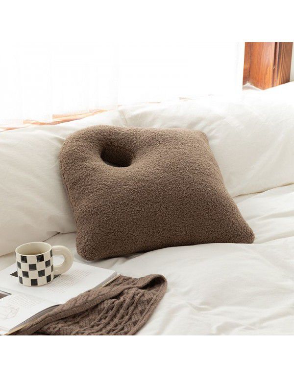 Meimo Color Palette Shaped Throw Pillow Granular Woolen Cushion in Autumn and Winter Tatami Float Window Multi color Soft