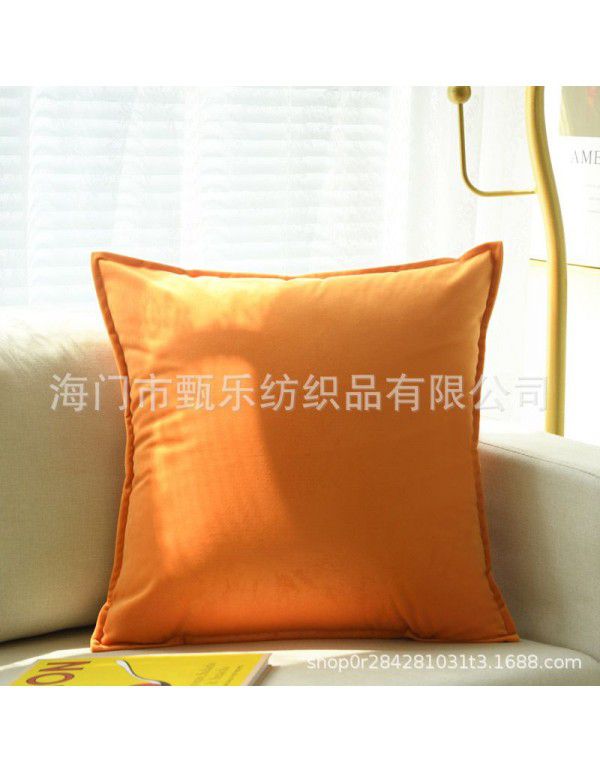 Thickened plush sofa, pillow, cushion cover, office waist pillow, cashmere velvet bed pillow, square core manufacturer