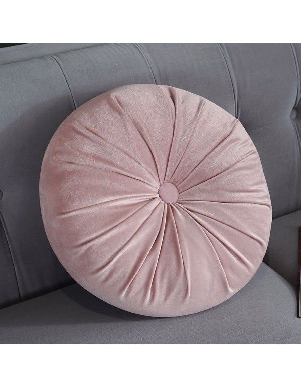 Autumn and winter Dutch velvet round thickened pillow Office waist against Nordic ins solid color bedside sofa Pumpkin pillow