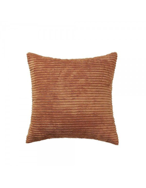 Corduroy pillowcase Amazon home nylon polyester plush strip cushion simple modern cushion cover directly supplied by the manufacturer