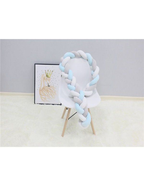 Ins Nordic children's room decoration DIY weave fried dough twist bed surround Danish Knot long tie ball pillow