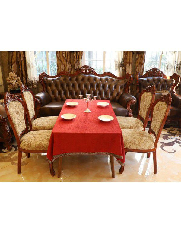 Luxurious Western Table Cloth Trimming Art New Chinese Simple European Rectangular Home Fabric Home Textile Home Decorative Dinner