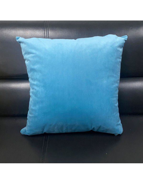 Simple solid velvet throw pillow light luxury super soft cushion cover sofa backrest cover