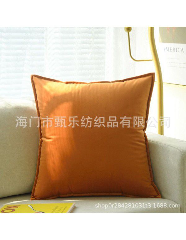 Thickened plush sofa, pillow, cushion cover, office waist pillow, cashmere velvet bed pillow, square core manufacturer