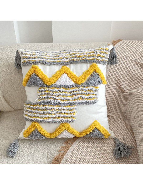 Nordic ins bohemian tufted five pointed star pillow popular home stay sofa bedside cushion office waist pillow