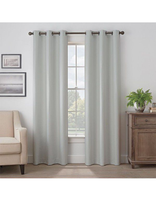 Manufacturers directly sell Amazon blackout curtain, solid color, matt, foreign trade, cross-border heat insulation, sunscreen, and blackout curtain products