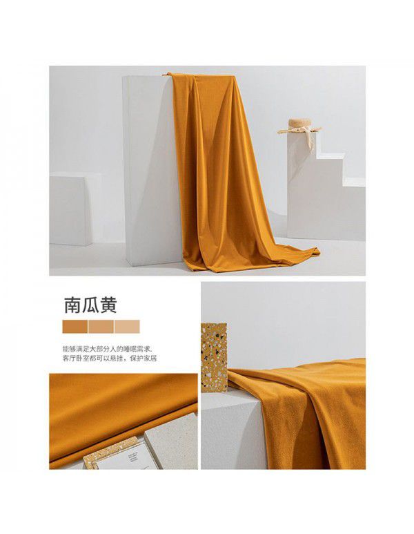 Australian wool bedroom shading curtain products 2022 new modern simple thickened solid color curtain cloth wholesale