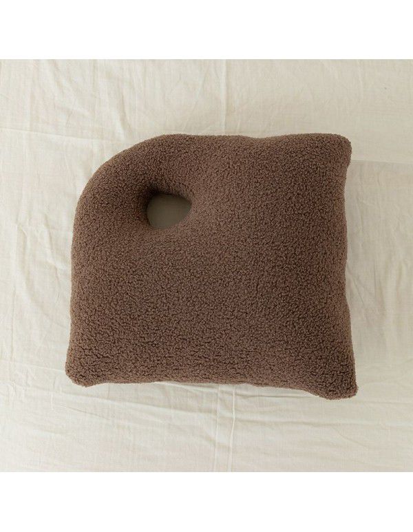 Meimo Color Palette Shaped Throw Pillow Granular Woolen Cushion in Autumn and Winter Tatami Float Window Multi color Soft