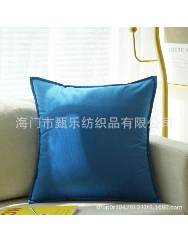 Thickened plush sofa, pillow, cushion cover, office waist pillow, cashmere velvet bed pillow, square core manufacturer