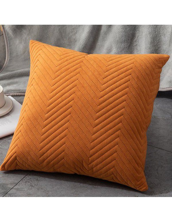 Cross border quilting, ultrasonic three-dimensional embossing pillow cover, simple home pillow, bedside cushion cover, sofa wholesale