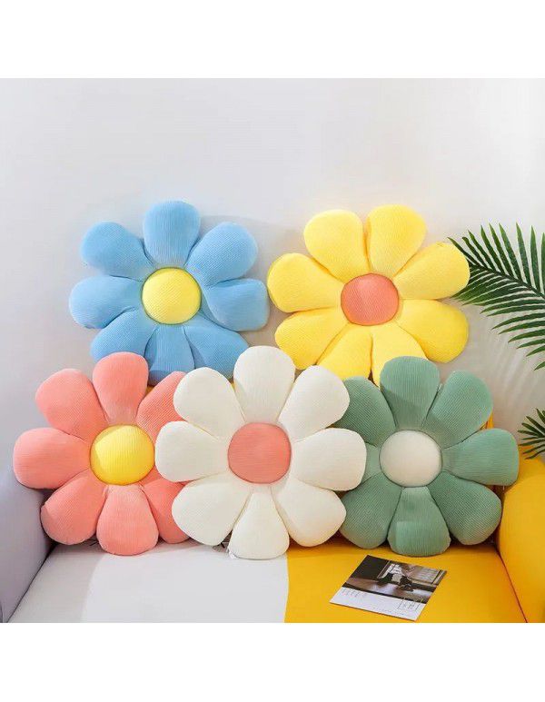 Small Daisy Flower Pillow ins Cute Sunflower Plush Cushion Sofa Float Window Living Room Cushion Pillow Bedroom