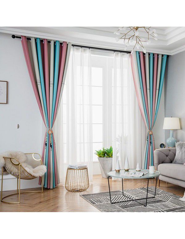 Curtain cloth wholesale, finished curtain, bedroom, home, living room, wind, shading curtain thickening, manufacturer, direct sale, quick sale