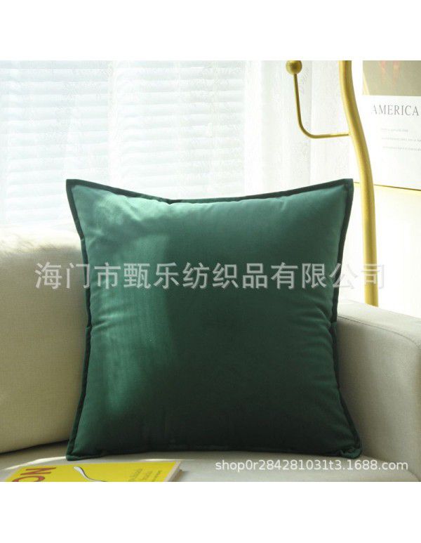 Thickened plush sofa, pillow, cushion cover, office waist pillow, cashmere velvet bed pillow, square core manufacturer