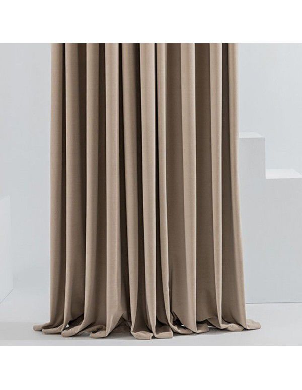 Australian wool bedroom shading curtain products 2022 new modern simple thickened solid color curtain cloth wholesale