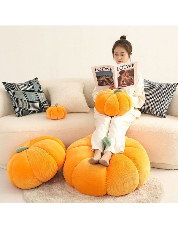 Ins Nordic Halloween Pumpkin Throwing Pillow Simulation Pumpkin Plush Doll Wholesale Creativity Network Red Pumpkin Cushion