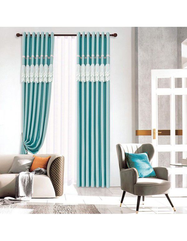 3.2 High splicing curtain bedroom wedding room warm romantic shading curtain wholesale