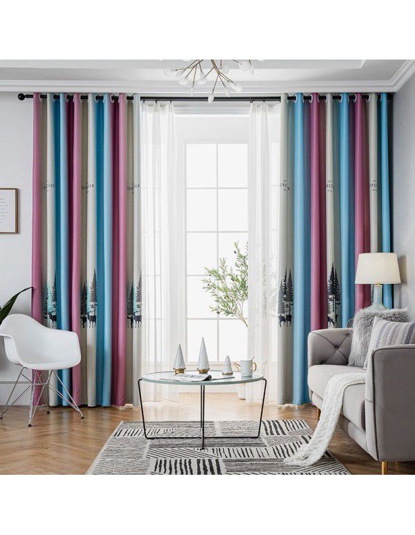 Curtain cloth wholesale, finished curtain, bedroom, home, living room, wind, shading curtain thickening, manufacturer, direct sale, quick sale