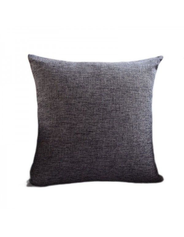 Manufacturer's direct sales of solid color linen cushion sofa bed cushion plain color thickened cushion cushion cushion cushion pillow cover