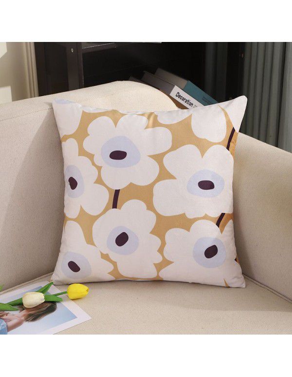 Velvet pillowcase ins wind chessboard lattice bedside upholstery cushion waist pillow backrest sofa pillowcase wholesale