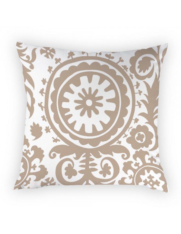 Pattern Line Gold Throwing Pillow Cover Digital Printing Simple Pillow Cover Cross border Best Backrest Home Fabric Cushion