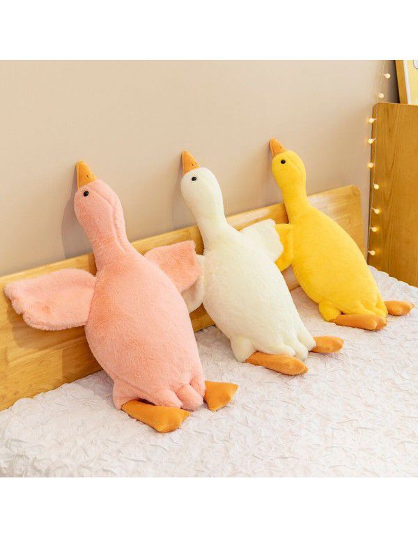 Big White Goose Sleeping Pillow Plush Toy Duck Big Goose Doll Pillow Bed Bodhi Duck Doll New Year Gift