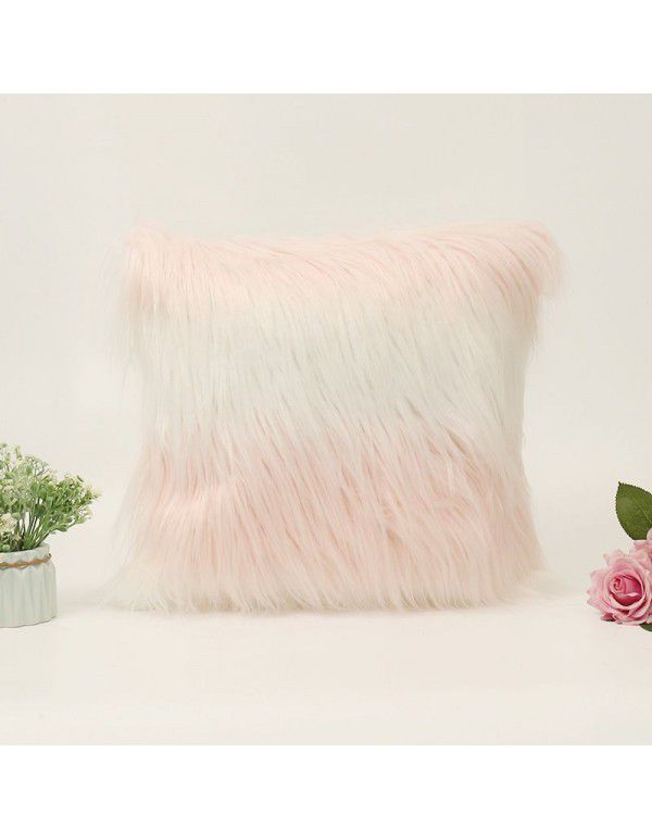  ins wind plush pillow case beach imitation wool rectangular bedside cushion sofa cushion cushion pillow case