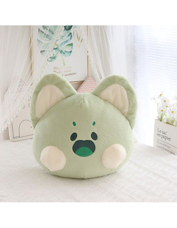 Cartoon Doodle Meow Car Head Restraint Neck Guard Car Decoration Nap Pillow Waist Pillow Cute Hand Covering Plush Throw Pillow