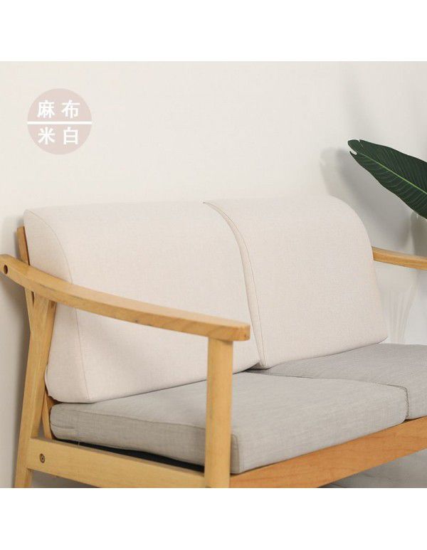 Sofa backrest cushion, rectangular backrest, living room, hard and thick sponge sofa, waist backed by large bedside, removable and washable large pillow