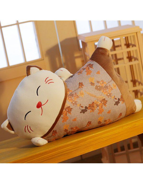 Japanese Lucky Cat Throwing Pillow and Quilt Dual purpose Sofa, Living Room Backrest Cushion, Waist Cushion, One Piece Issued for Spot Wholesale