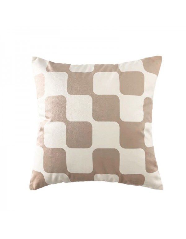 Velvet pillowcase ins wind chessboard lattice bedside upholstery cushion waist pillow backrest sofa pillowcase wholesale