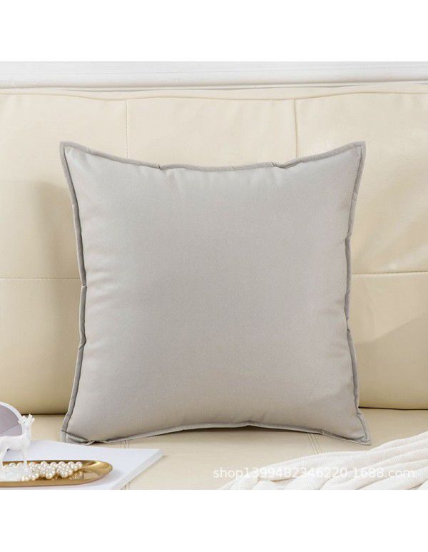 Bedhead cushion American style sofa science and technology cloth pillowcase solid color sofa pillow waist lean luxury orange waist pillow wholesale