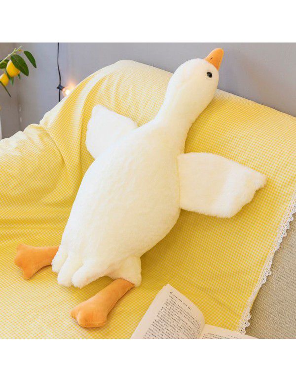 Big White Goose Sleeping Pillow Plush Toy Duck Big Goose Doll Pillow Bed Bodhi Duck Doll New Year Gift