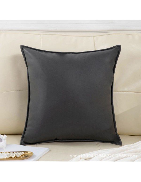 Bedhead cushion American style sofa science and technology cloth pillowcase solid color sofa pillow waist lean luxury orange waist pillow wholesale