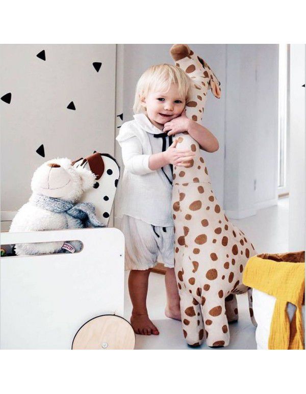 Ins New Nordic Creative Lovely Giraffe Doll Plush Toy Throwing Pillow Doll Sleeping Throwing Pillow Can Stand