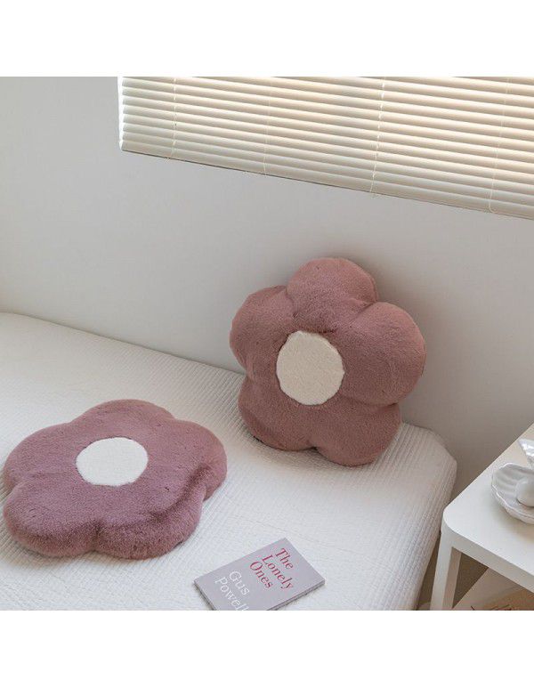 New style slow rebound egg flower egg flower creative cushion imitation rabbit hair plush memory cotton cushion wholesale generation