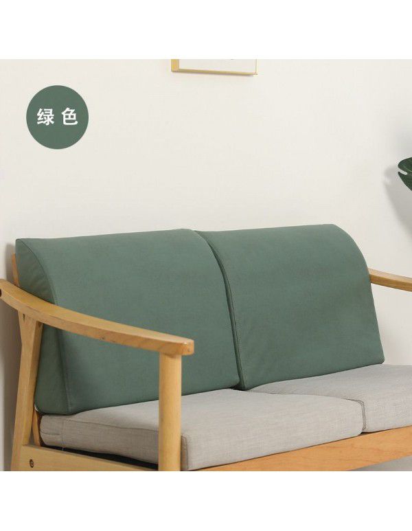 Sofa backrest cushion, rectangular backrest, living room, hard and thick sponge sofa, waist backed by large bedside, removable and washable large pillow