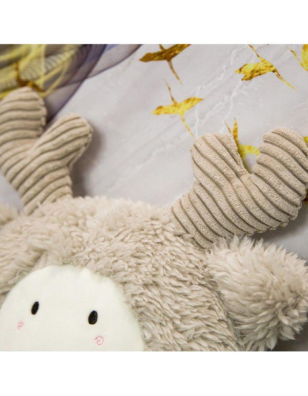 New Nordic style toy lamb plush pillow bear elk plush toy baby sleeping dolls wholesale