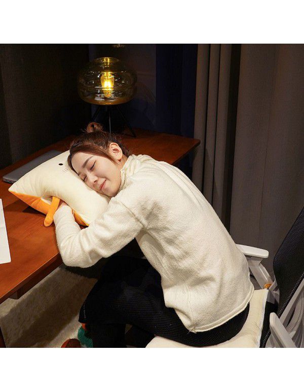 Toast bread one-piece cushion detachable cushion warm hand pillow nap prone pillow office integrated cushion