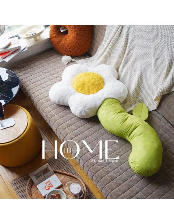 One big flower in stock, sun flower, long throw pillow, female sleep, clip leg flower sofa, waist pillow, cushion