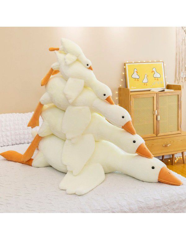 Big White Goose Sleeping Pillow Plush Toy Duck Big Goose Doll Pillow Bed Bodhi Duck Doll New Year Gift