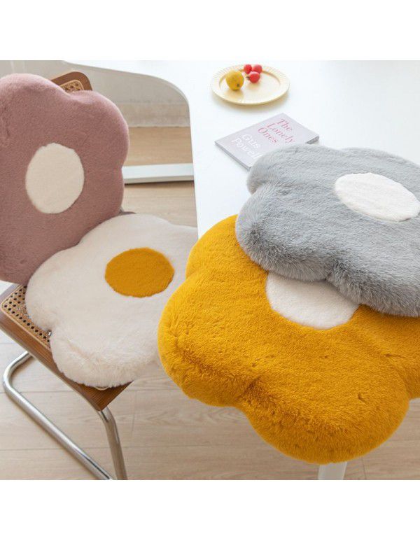 New style slow rebound egg flower egg flower creative cushion imitation rabbit hair plush memory cotton cushion wholesale generation