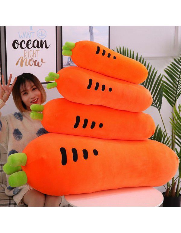 Factory Produces Cute Carrot Pillow Doll Lazy Man Rest Strip Pillow Plush Toy Doll Birthday Gift