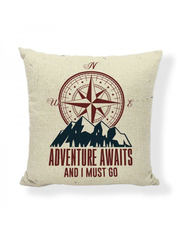 Cross border Explosion Camping Aesthetics Throwing Pillow Cushion Outdoor Tent Decoration Pillow Case Home Decoration Amazon 45cm