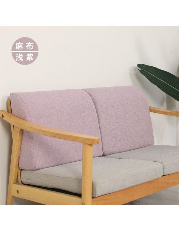 Sofa backrest cushion, rectangular backrest, living room, hard and thick sponge sofa, waist backed by large bedside, removable and washable large pillow