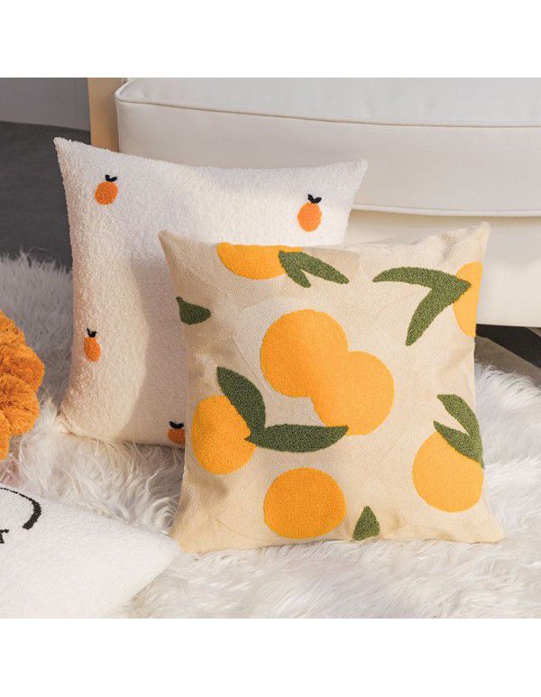 Throw pillow ins Lamb cashmere embroidery waist pillow living room sofa cushion waist by home stay window bedside pillowcase wholesale