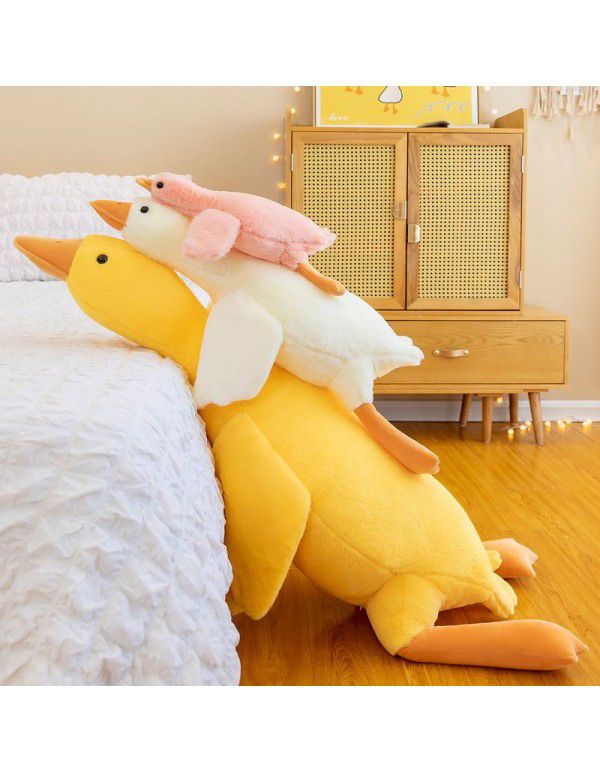 Big White Goose Sleeping Pillow Plush Toy Duck Big Goose Doll Pillow Bed Bodhi Duck Doll New Year Gift