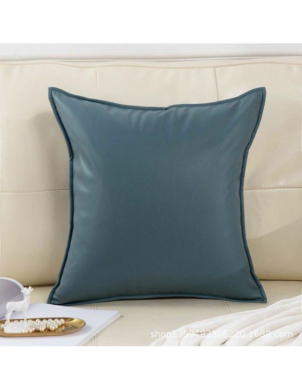 Bedhead cushion American style sofa science and technology cloth pillowcase solid color sofa pillow waist lean luxury orange waist pillow wholesale