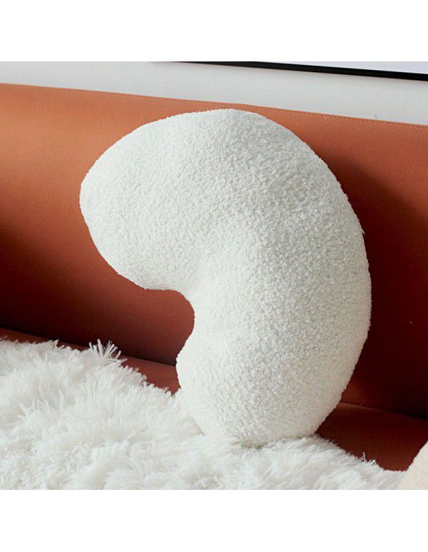 Velvet Yiins Style Geometric Shape Loop Velvet Soft and Comfortable Headrest Pillow Living Room Sofa Personality Cushion Backrest