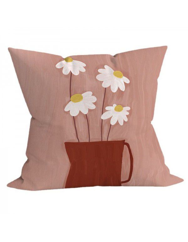 Sunflower retracts and inserts vase ins style optimized decorative pillow Nordic small fresh sofa bed backrest pillow