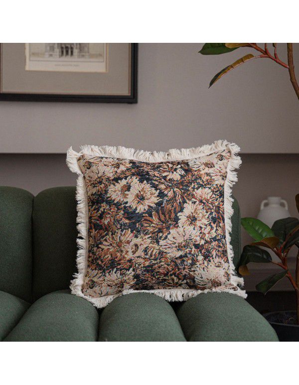 Yimanqiyun American Jacquard Multicolor Sofa Throwing Pillow Bedhead Cushion Living Room Throwing Pillow Chair Car without Core